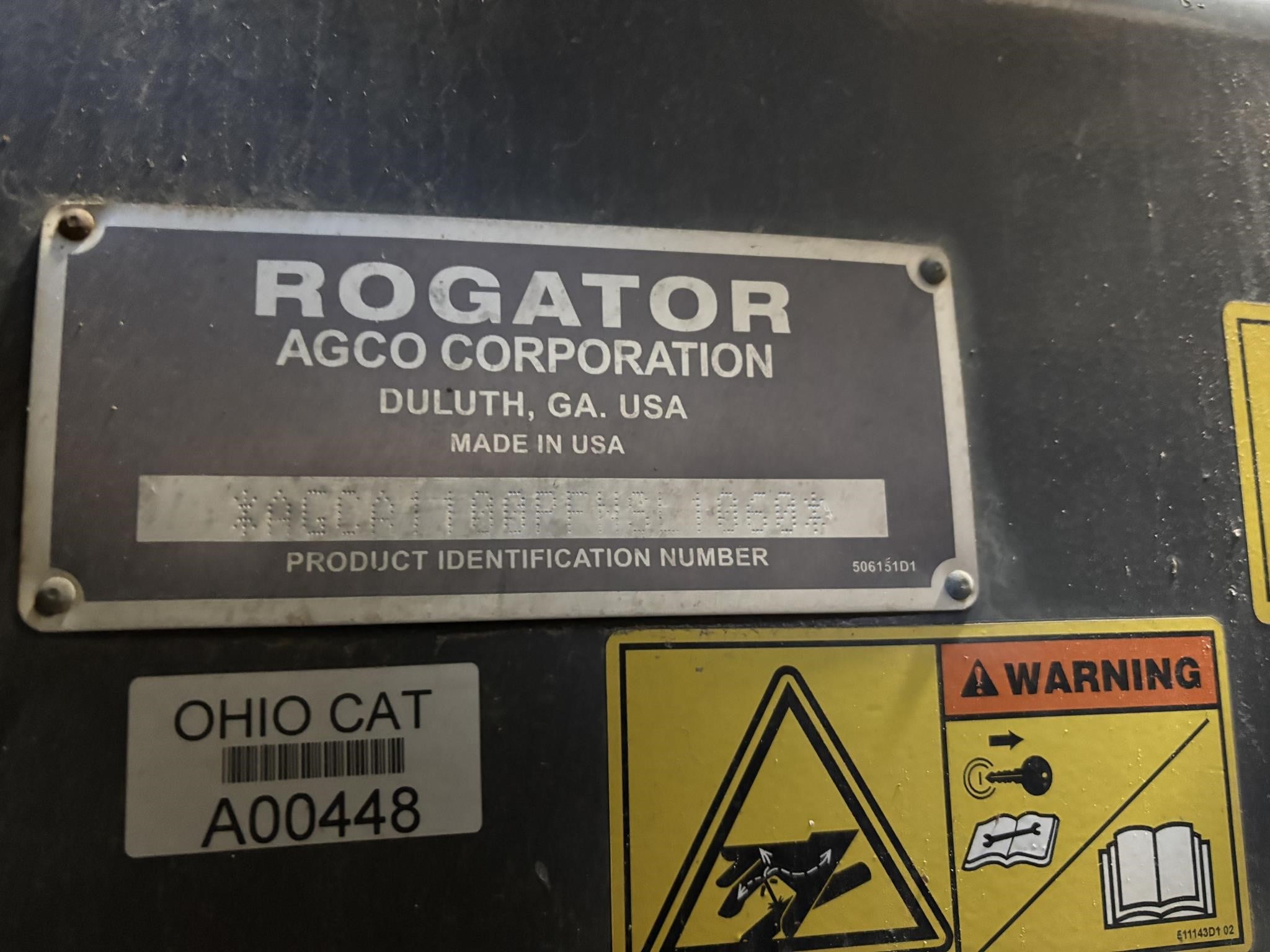 2015 Rogator RG1100B